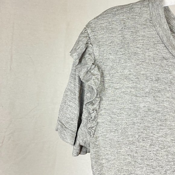 Topshop Women's T-Shirt Short Sleeve Shirt with Ruffles at Shoulders - Picture 5 of 7